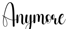 Anymore Font Image