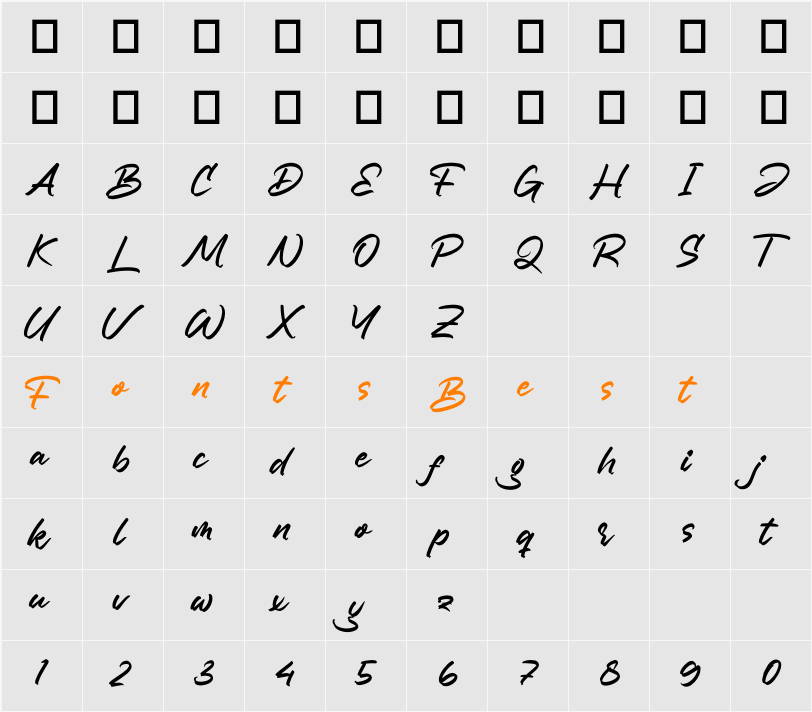 Blastegon DEMO Character Map