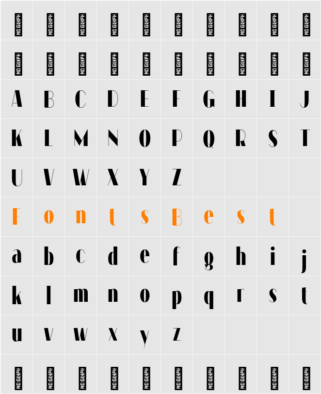 Munges Semi Condensed Character Map
