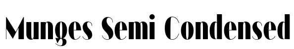 Munges Semi Condensed Font Image