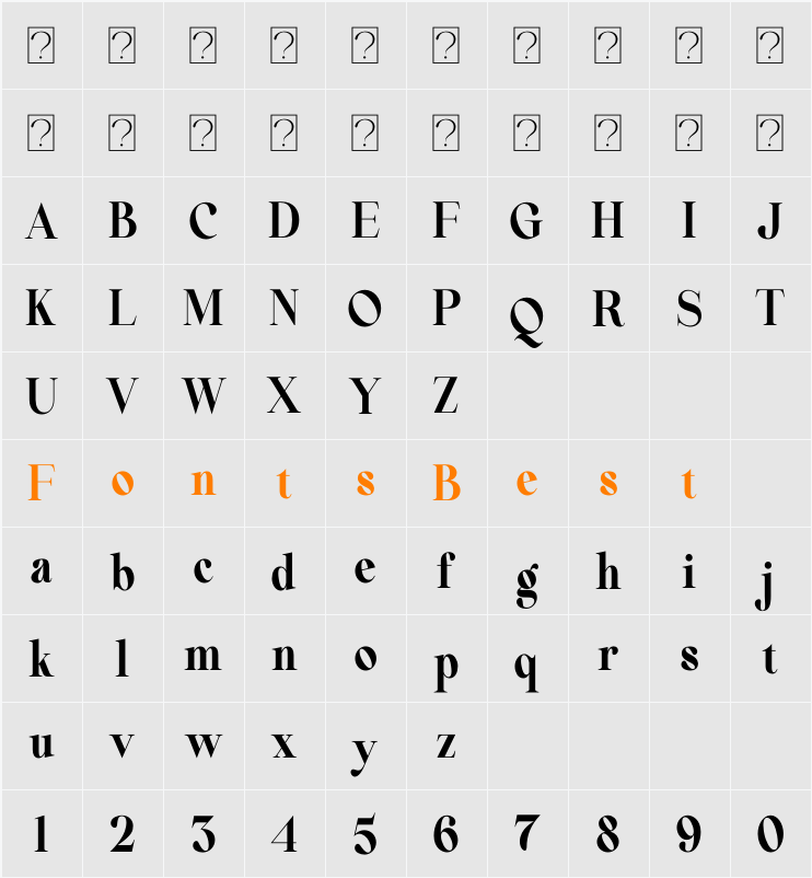 Beautiful Comethrue Ultr Bold Ultra Cond Character Map