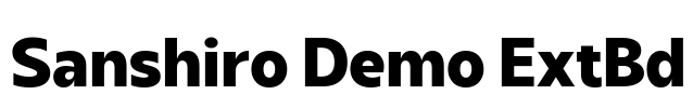 Sanshiro Demo ExtBd Font Image