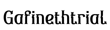 Gafinethtrial Font Image