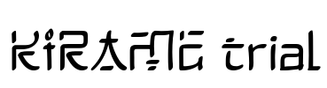 KIRAME trial Font Image