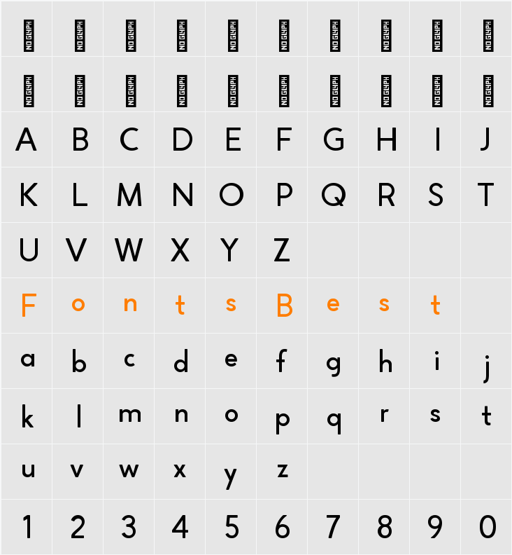 Altona Sans Character Map