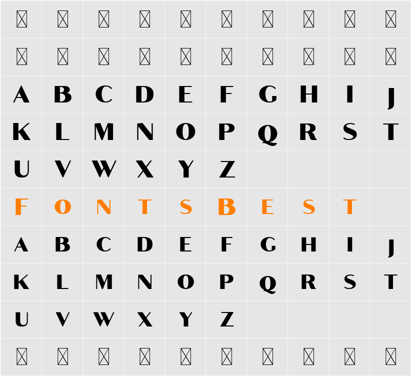Croco Free Character Map