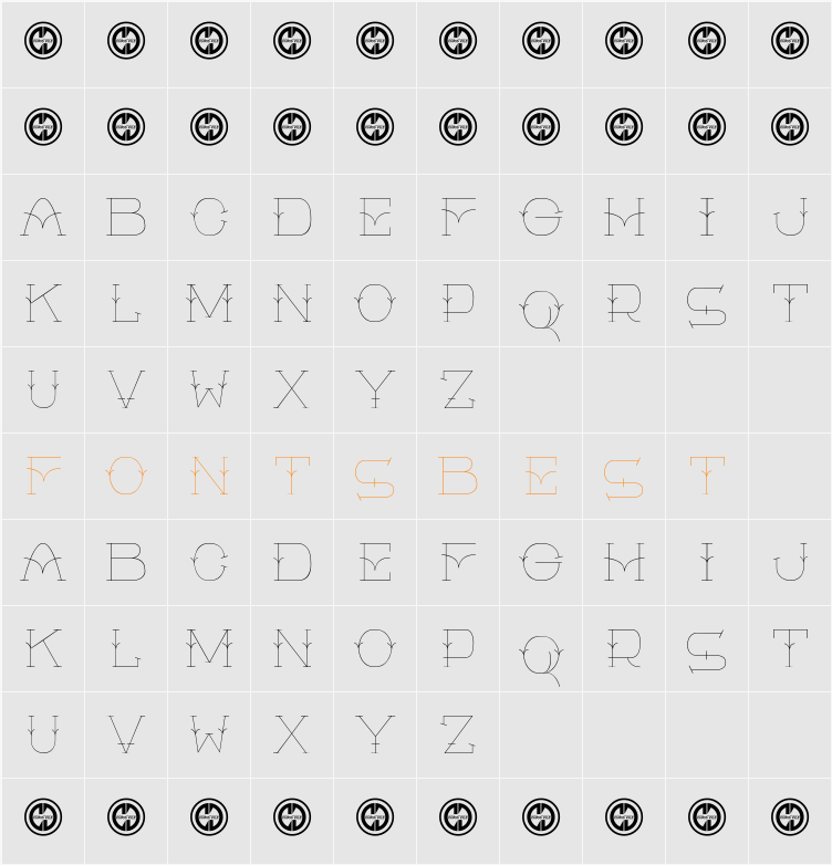 A Glimpse Character Map