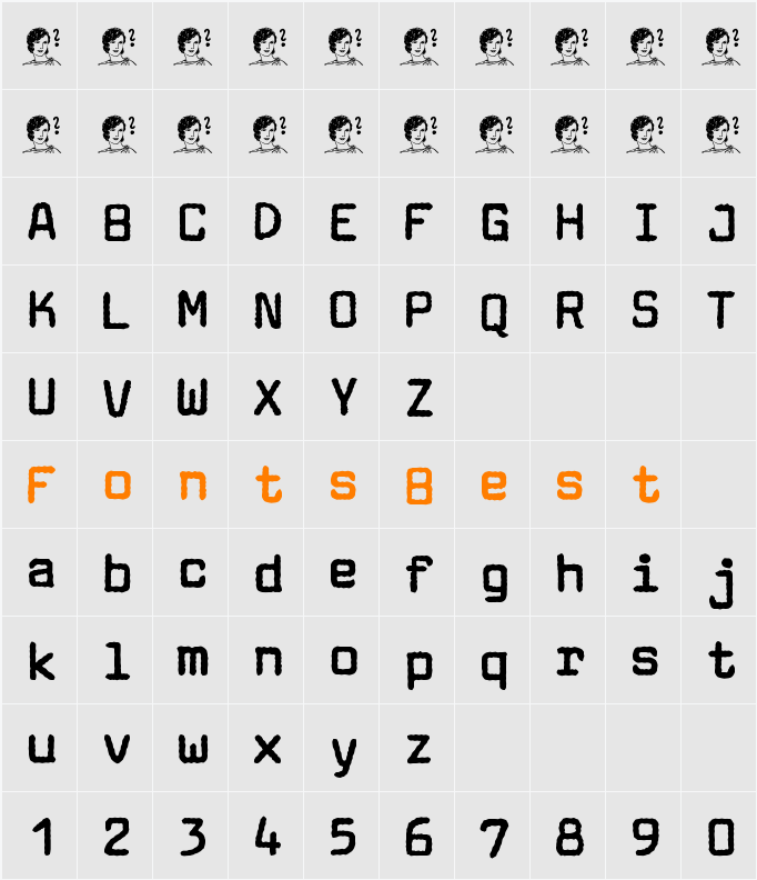 Aachen Typewriter Character Map