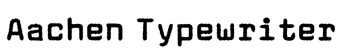 Aachen Typewriter Font Image
