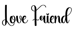 Love Friend Font Image