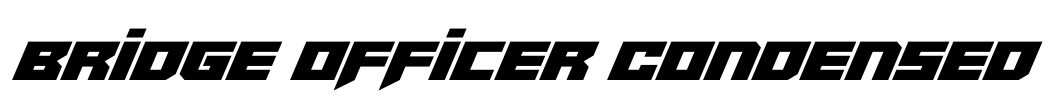 Bridge OFFicer Condensed Font Image