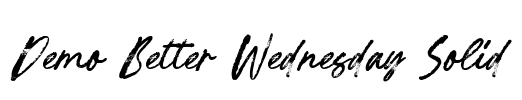Demo Better Wednesday Solid Font Image