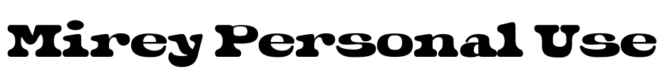 Mirey Personal Use Font Image