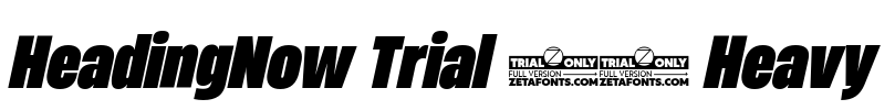HeadingNow Trial 58 Heavy Font Image
