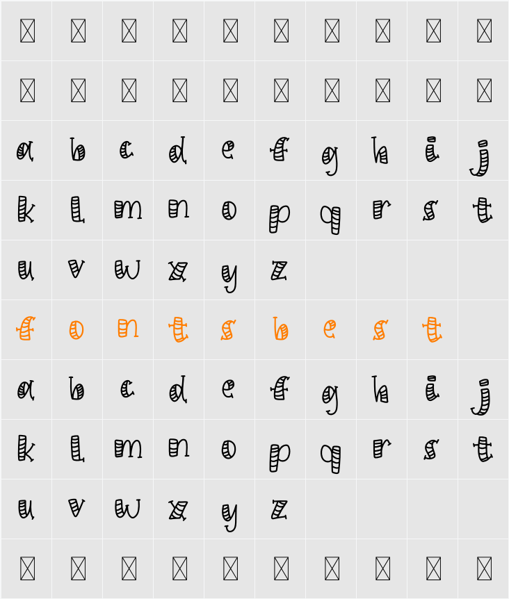 Arsyi Character Map