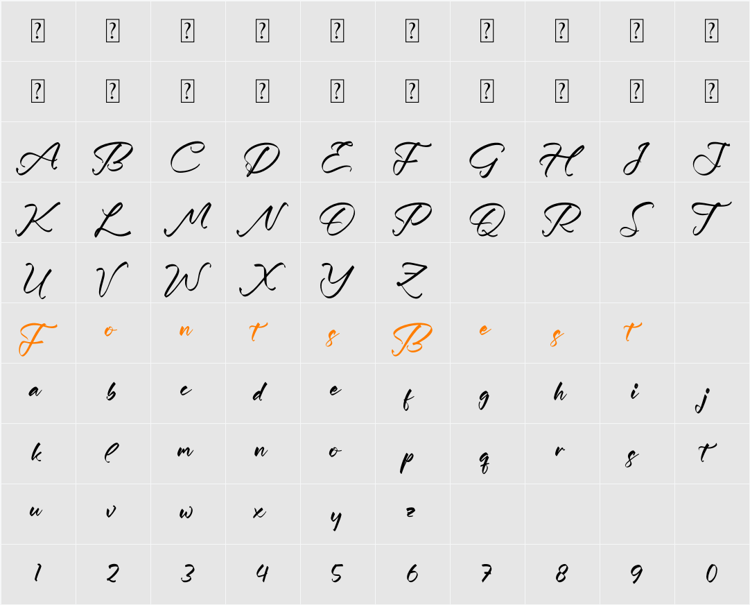 Genyallic Character Map