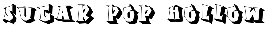 Sugar Pop Hollow Font Image