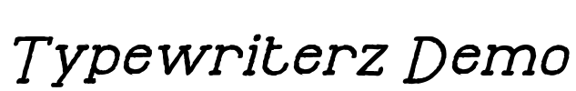 Typewriterz Demo Font Image
