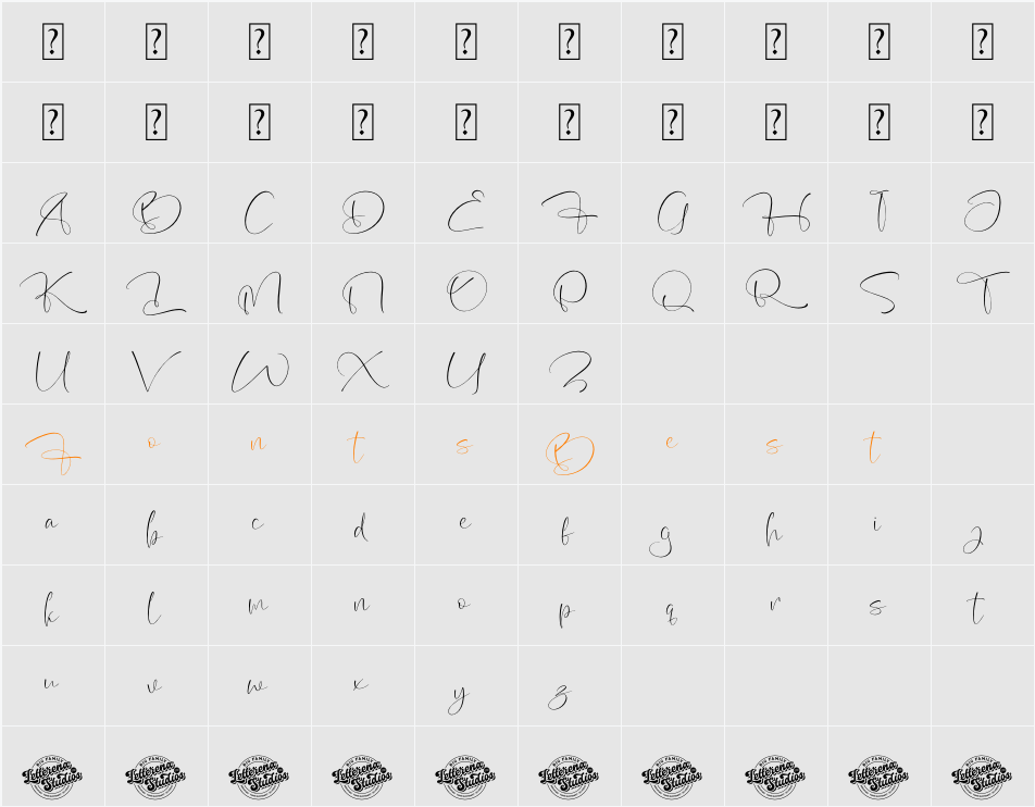 Radiant Sunshine DEMO VERSION Character Map