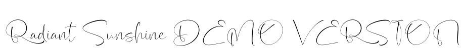 Radiant Sunshine DEMO VERSION Font Image