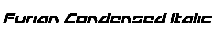 Furian Condensed Italic Font Image