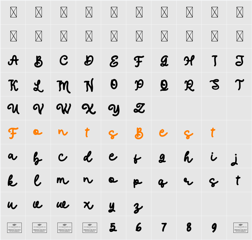 Fallow Free Character Map