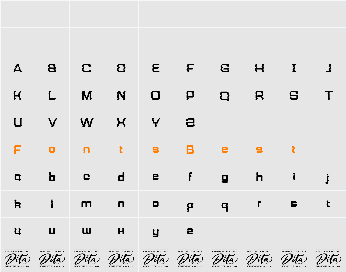 Maxengine Personal Use Character Map