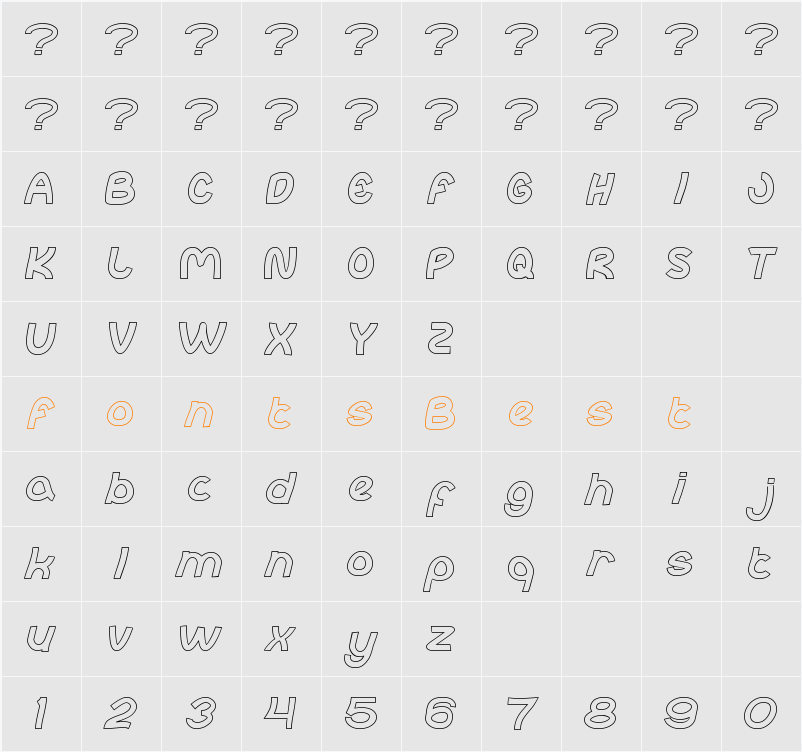 abc-Hollow Character Map
