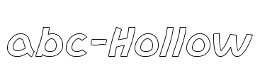abc-Hollow Font Image