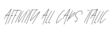 Affinity All Caps Italic Font Image