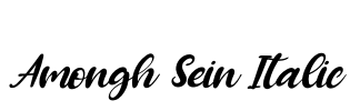Amongh Sein Italic Font Image