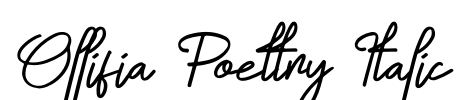 Ollifia Poettry Italic Font Image