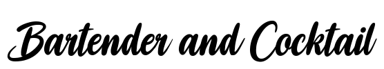 Bartender and Cocktail Font Image