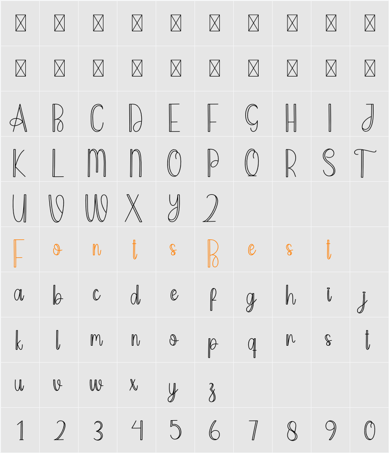 Modern Planner Character Map