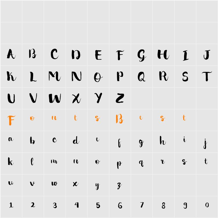Krunche DEMO Character Map