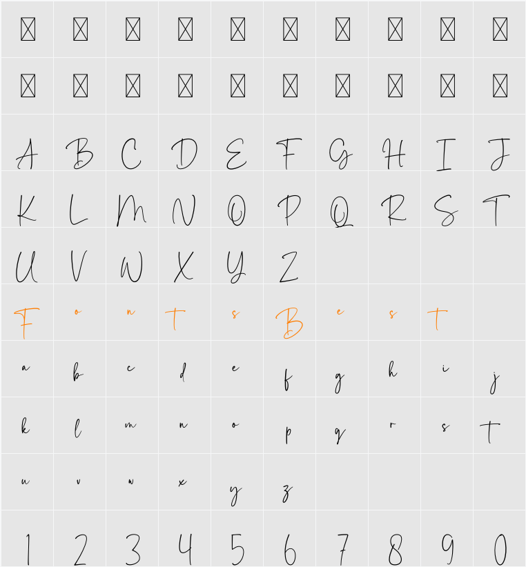 Anytta Character Map