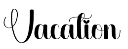 Vacation Font Image