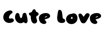 Cute Love Font Image