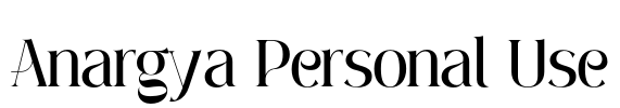 Anargya Personal Use Font Image