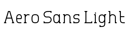 Aero Sans Light Font Image
