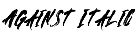 Against Italic Font Image