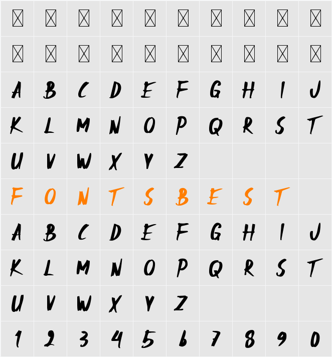 Game Plan Character Map