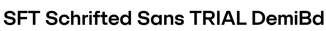 SFT Schrifted Sans TRIAL DemiBd