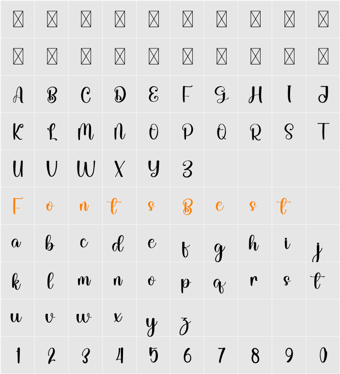 Clips Character Map