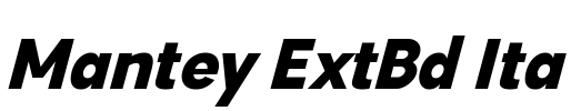 Mantey ExtBd Ita Font Image