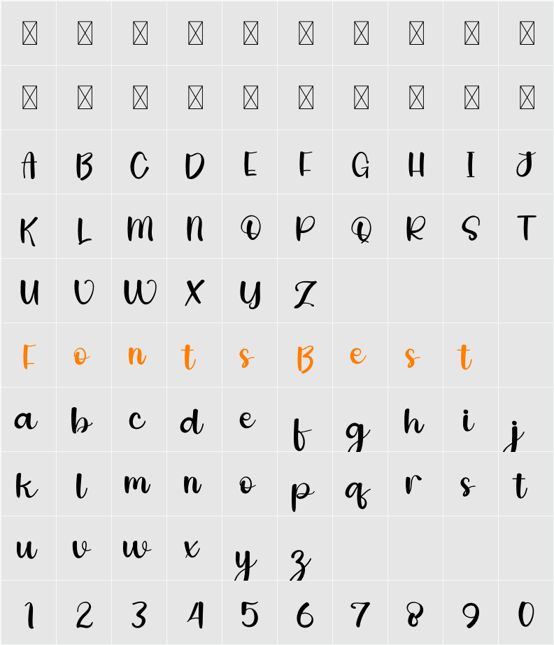 Allout Character Map