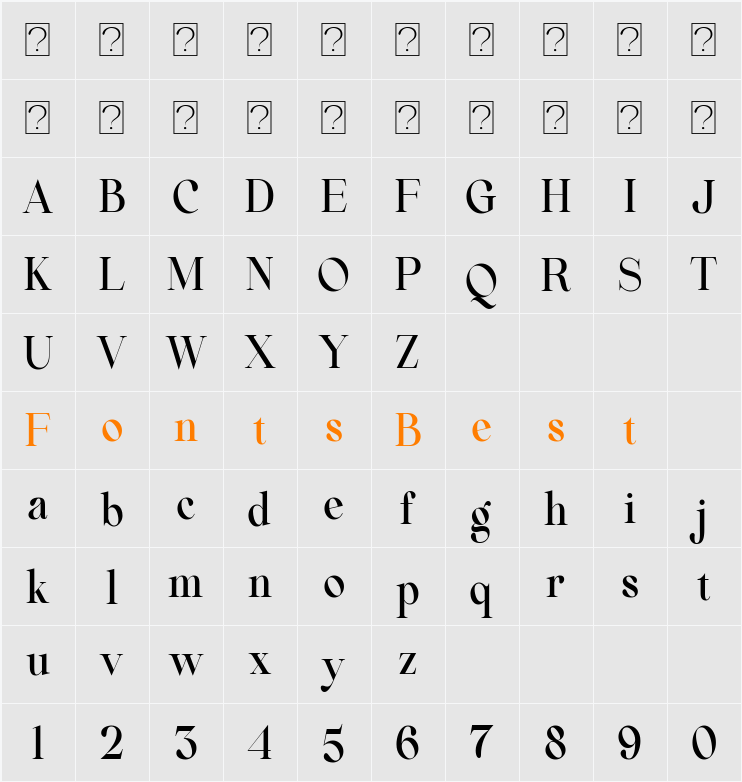 Beautiful Comethrue Demi Bold Ultra Condensed Character Map