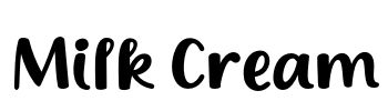 Milk Cream Font Image