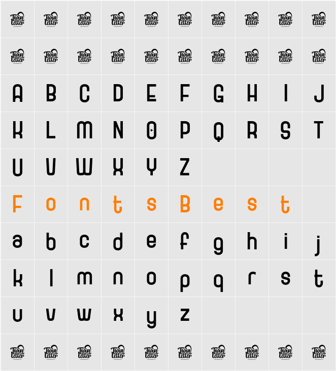 GOXAC-Regular Character Map