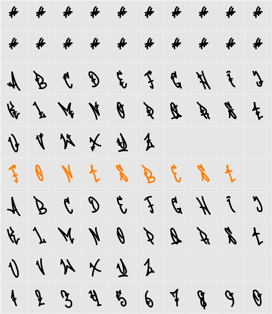Blazing Monstro Character Map